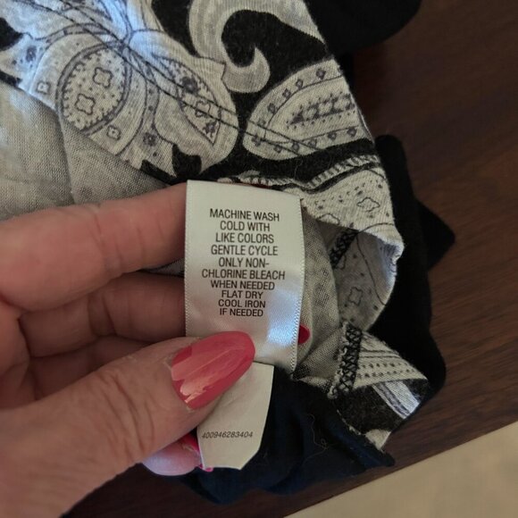 Croft & Barrow Pull Over Top Size 2X Gray White Black - Picture 5 of 5